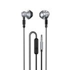 DUDAO Metal wire earphones 3,5 mm mini grey jack