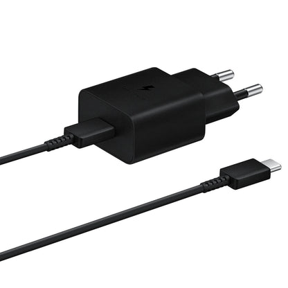 SAMSUNG USB-C 15W PD AFC wall charger + black USB-C cable