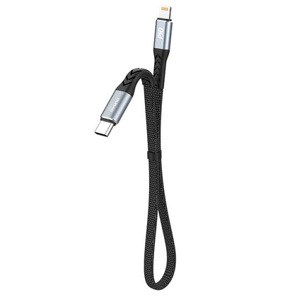 DUDAO Short flat cable for iPhone USB-C - Lightning L10P PD 20W 23cm black
