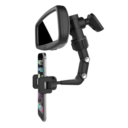 HURTEL Black smartphone holder attached to the rearview mirror – image 3
