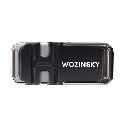 WOZINSKY Self-adhesive magnetic phone holder with cable organizer, black – image 2