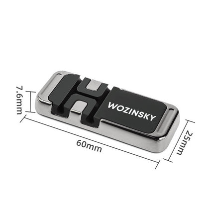 WOZINSKY Self-adhesive magnetic phone holder with cable organizer, black – image 4