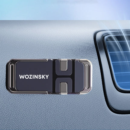 WOZINSKY Self-adhesive magnetic phone holder with cable organizer, black – image 6