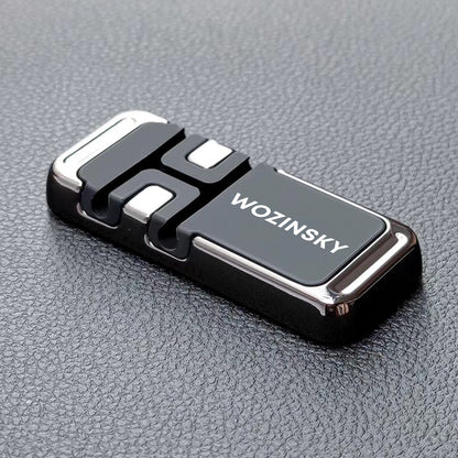 WOZINSKY Self-adhesive magnetic phone holder with cable organizer, black – image 7