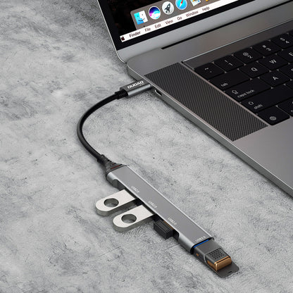 DUDAO HUB splitter adapter from USB-C socket to 4x USB, black, gray – image 5
