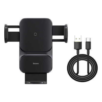 BASEUS Inductive car charger + Wisdom grille phone holder, black – image 7