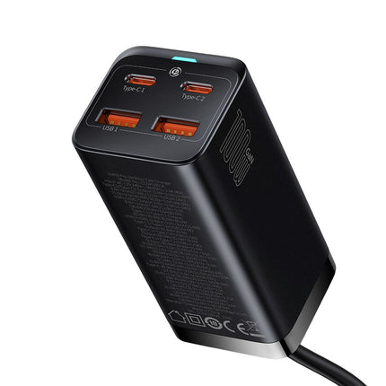 BASEUS Fast universal GaN charger 2x USB-C 2x USB 100W QC 4.0+ AFC black – image 6