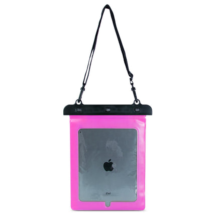 HURTEL Waterproof PVC tablet case with adjustable outdoor strap - pink – image 4