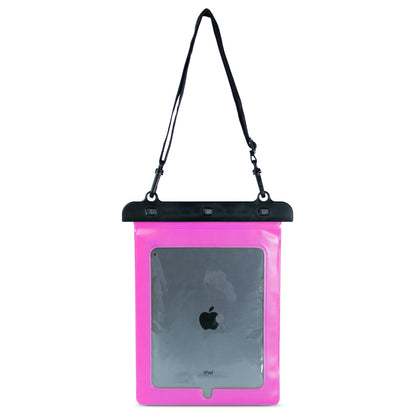 HURTEL Waterproof PVC tablet case with adjustable outdoor strap - pink – image 4