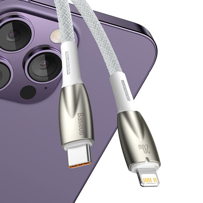 BASEUS Cable for fast charging iPhone USB-C - Lightning 480Mb/s PD 20W 1m white – image 4