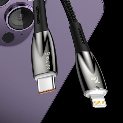 BASEUS Cable for fast charging iPhone USB-C - Lightning 480Mb/s PD 20W 2m black – image 11