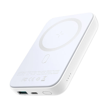 JOYROOM Mini Power Bank 10000mAh magnetic with QC PD USB USB-C charger, white