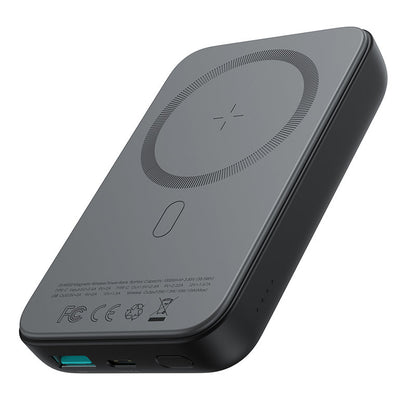 JOYROOM Mini Power Bank 10000mAh magnetic with QC PD USB USB-C charger, black