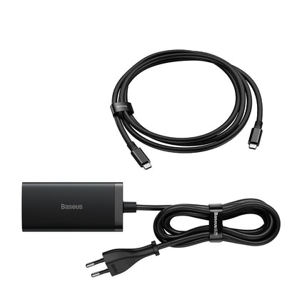 BASEUS 2in1 GaN5 Pro wall charger + HUB HDMI 4K converter 2x USB-C USB-A black – image 6