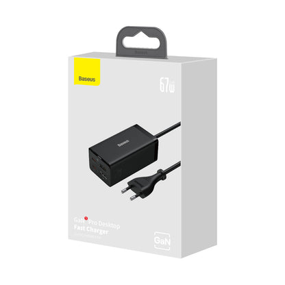 BASEUS 2in1 GaN5 Pro wall charger + HUB HDMI 4K converter 2x USB-C USB-A black – image 7