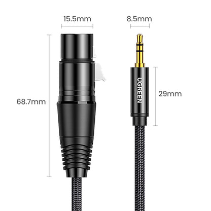 UGREEN Cable audio cable 3.5mm mini jack (male) - XLR (female) 1m black – image 10