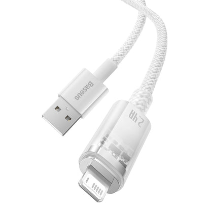 BASEUS Braided cable for iPhone Explorer Series USB - Lightning 2.4A 2m white – image 8
