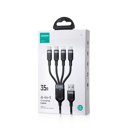 JOYROOM 4in1 Cable USB-A - 2x USB-C iPhone Lightning microUSB 1.2m black – image 5