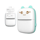 HURTEL Mini Cat thermal label printer cheat sheet from Bluetooth phone Fun Print blue
