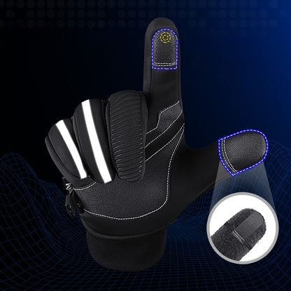 HURTEL Insulated, anti-slip sports gloves for the phone, size: XL black – image 3
