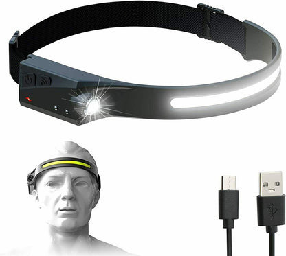 HURTEL LED headlamp with motion sensor IPX4 USB-C 1200 mAh black – image 3