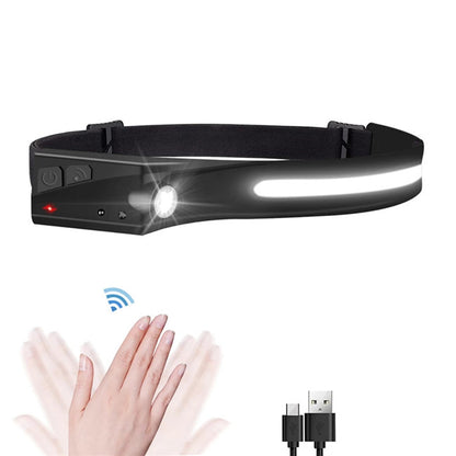 HURTEL LED headlamp with motion sensor IPX4 USB-C 1200 mAh black – image 7