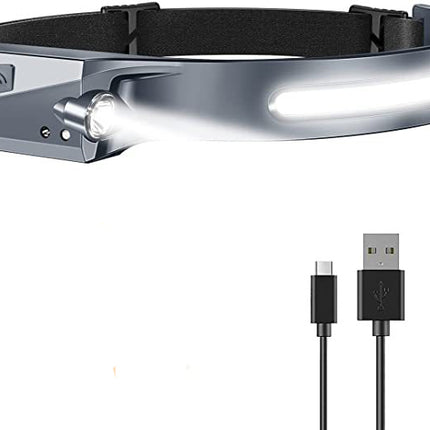 HURTEL LED headlamp with motion sensor IPX4 USB-C 1200 mAh black – image 8