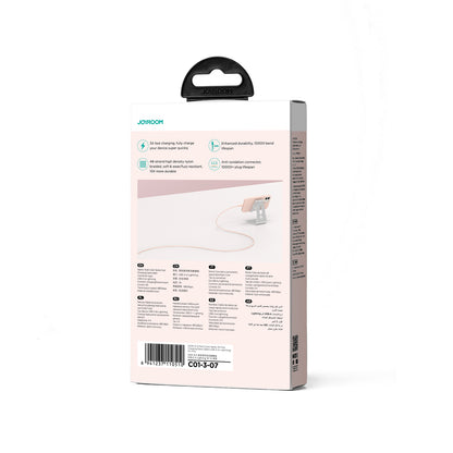JOYROOM Cable for iPhone Multi-Color Series USB-A - Lightning 3A 1m pink – image 4