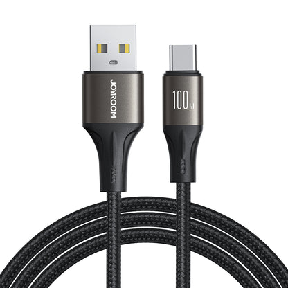 JOYROOM Light-Speed ​​Series USB-A - USB-C fast transfer cable 100W 1.2m black
