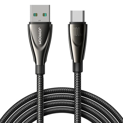 JOYROOM Pioneer Series USB-A - USB-C braided cable 100W 1.2m black