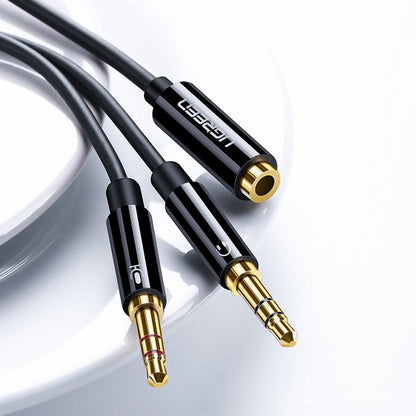 UGREEN AUX 3.5 mm mini jack splitter adapter for microphone and headphones, black – image 9