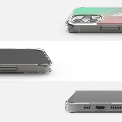 Ringke Armored case cover with gel frame iPhone 12 Pro Max Fusion Design pink-green – image 4