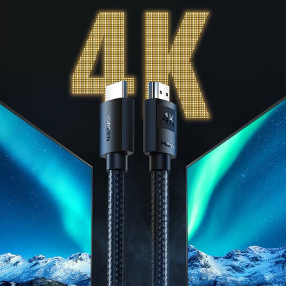 UGREEN HDMI 2.0 4K audio video cable, durable, braided, 1 m, black – image 2