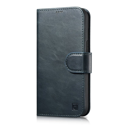 ICARER 2in1 Leather Flip Cover iPhone 14 Pro Anti-RFID Oil Wax Wallet Case Blue