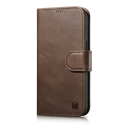ICARER 2in1 Leather Flip Cover iPhone 14 Plus Anti-RFID Oil Wax Wallet Case Dark Brown – image 2