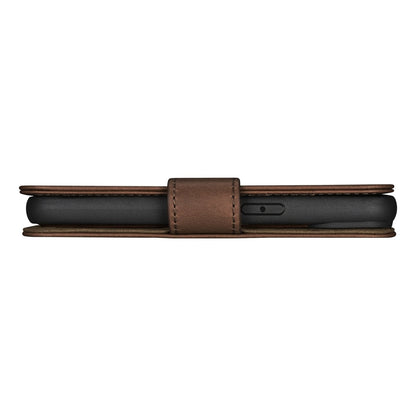 ICARER 2in1 Leather Flip Cover iPhone 14 Plus Anti-RFID Oil Wax Wallet Case Dark Brown – image 3
