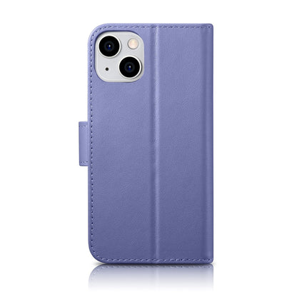 ICARER 2in1 Leather Flip Cover iPhone 14 Plus Anti-RFID Wallet Case Light Purple – image 3