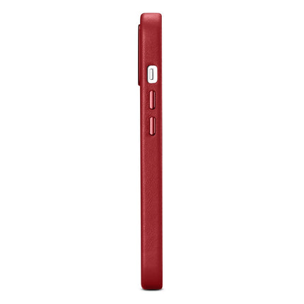 ICARER Natural leather case cover for iPhone 14 Plus MagSafe Case Leather, red – image 6