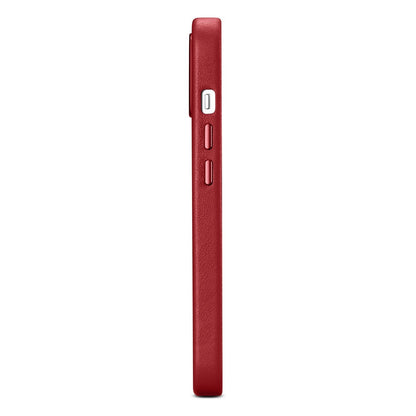 ICARER Natural leather case cover for iPhone 14 Plus MagSafe Case Leather, red – image 6