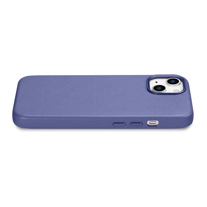 ICARER Natural leather case cover for iPhone 14 Plus MagSafe Case Leather light purple – image 10