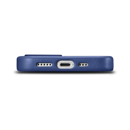 ICARER Natural leather case cover for iPhone 14 Plus MagSafe Case Leather blue – image 4