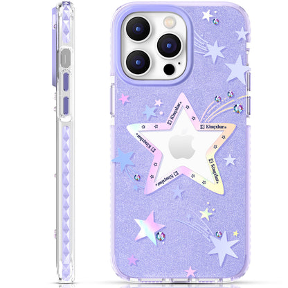 KINGXBAR iPhone 14 Plus Heart Star Series PURPLE STAR star case – image 7