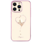 KINGXBAR iPhone 14 Plus case decorated with Wish Series pink crystals