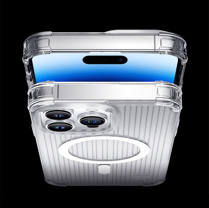 KINGXBAR Magnetic case for iPhone 14 Pro MagSafe PQY Go Out Series silver – image 2