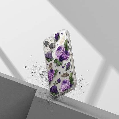Ringke Armored case cover with gel frame iPhone 14 Plus Fusion Design Purple Rose transparent – image 6