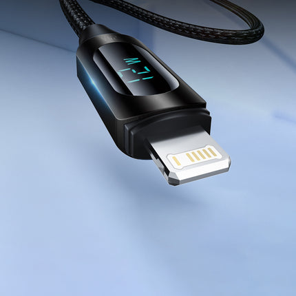 WOZINSKY iPhone USB-C - Lightning cable with LED display 36W 2m black – image 13