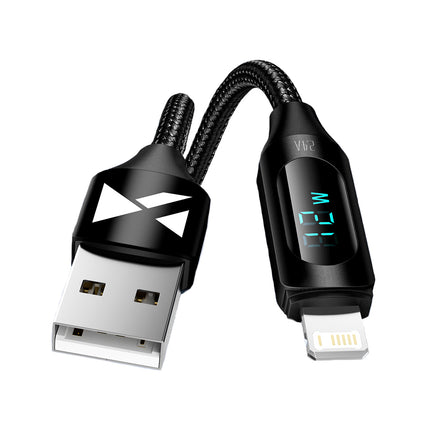 WOZINSKY iPhone USB-C - Lightning cable with LED display 36W 2m black – image 17