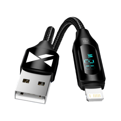 WOZINSKY iPhone USB-C - Lightning cable with LED display 36W 2m black – image 17
