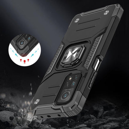 WOZINSKY Armored case with cover + magnetic holder for Samsung Galaxy A03s Ring Armor blue – image 7