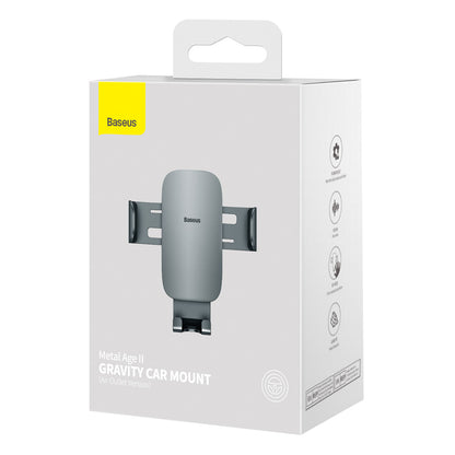 BASEUS Gravity car phone holder for the Metal Age II air vent, dark gray – image 5